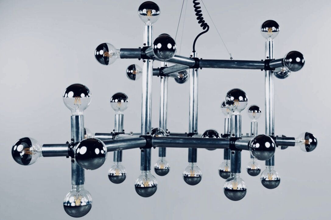 Lichtstruktur chandelier By Trix & Robert Hausmann Swisslamp edition