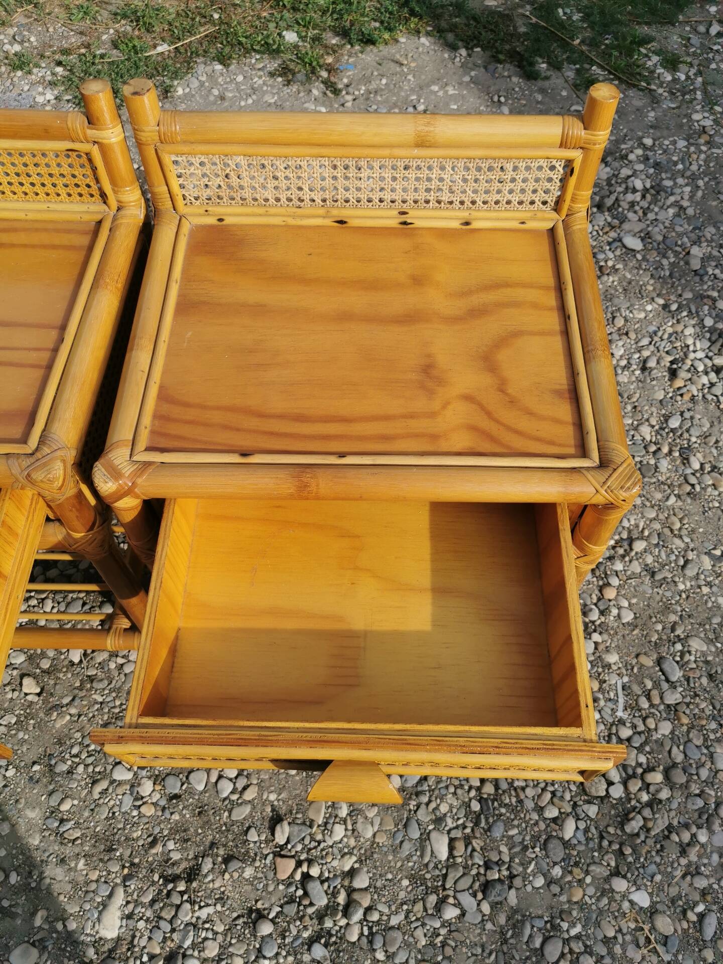 Pair of vintage bedside tables