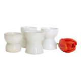 Set of 4 white ceramic shells, vintage