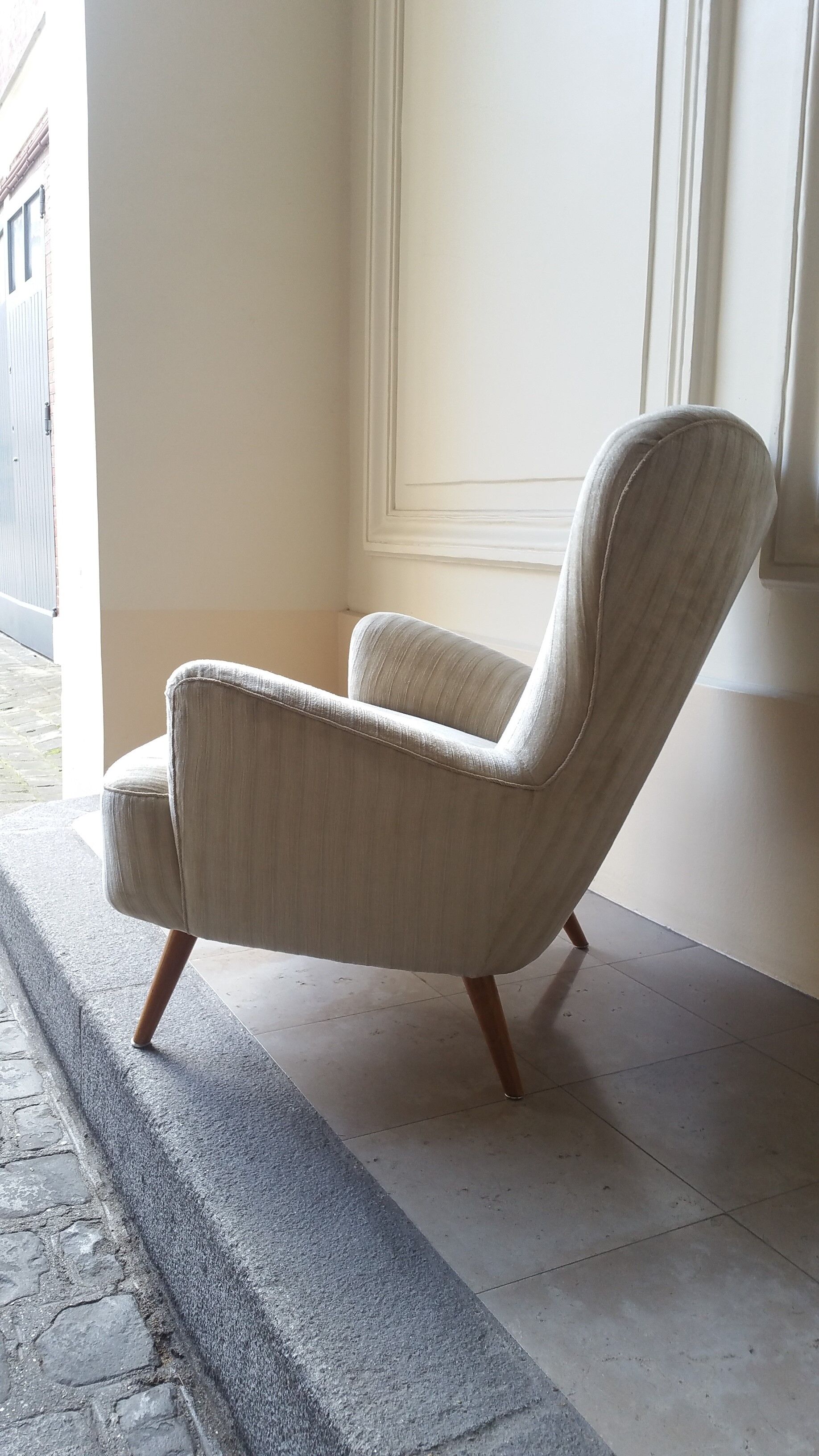 Organic wingback chairs in the 50-60s vintage armchair