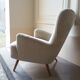 Organic wingback chairs in the 50-60s vintage armchair