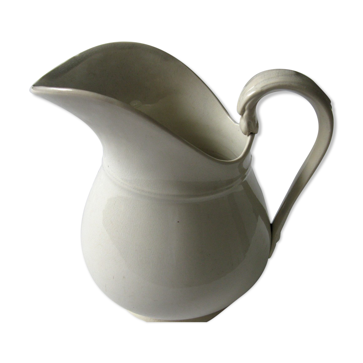 Old toilet bro in white earthenware