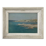 Painting “Seaside”, Attributed to Y. Hilligot, Oil on strong cardboard