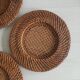 4 undersides for presentation in canna rattan and braided table set