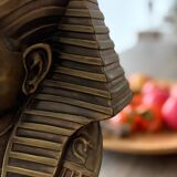 Pharaoh lamp 7 brass marble at Maison Jansen & Deknudt lighting