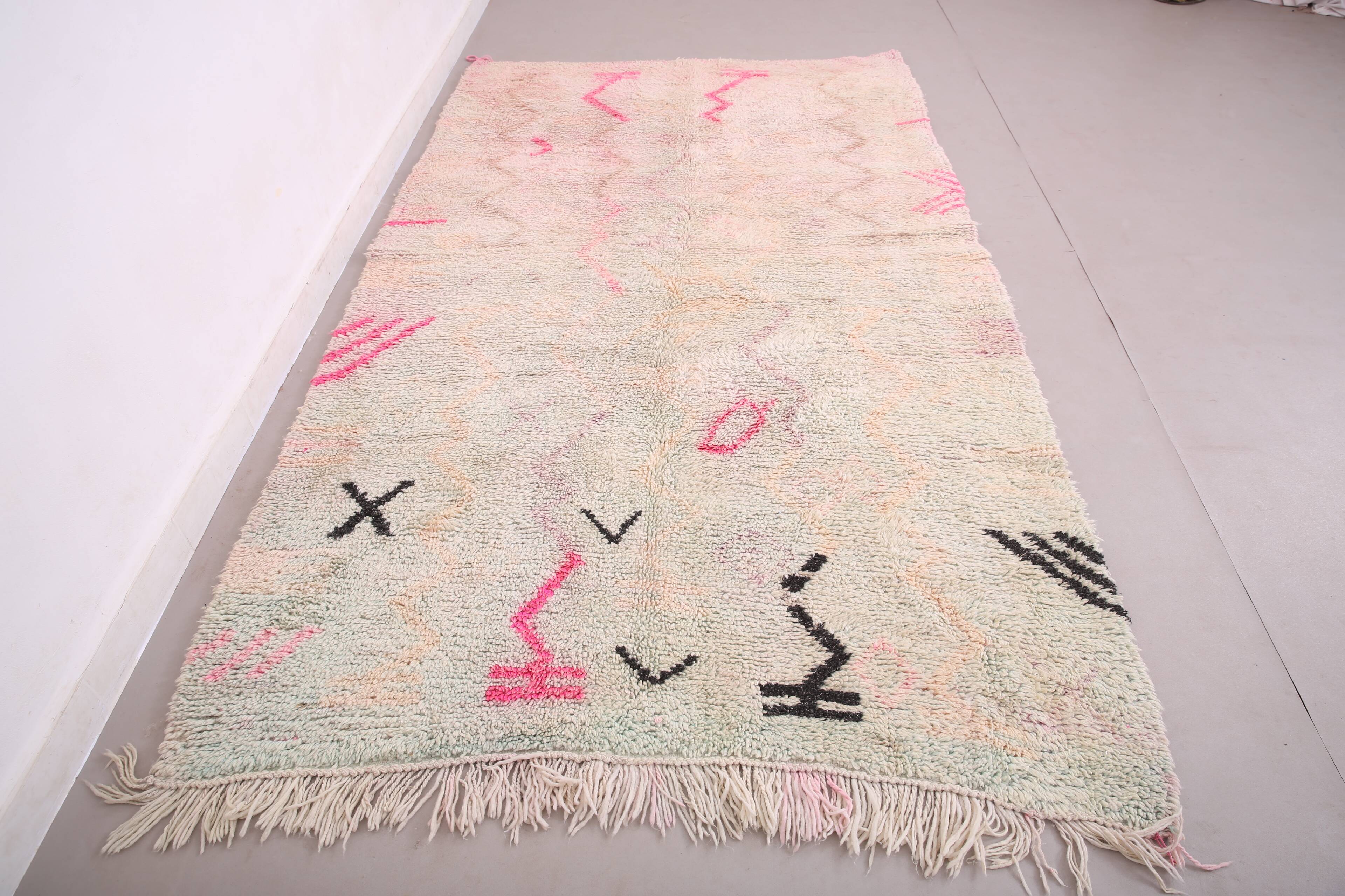 Vintage Moroccan Boujaad Rug 162 x 272 cm - Berber Rug Handmade - Wool Rug
