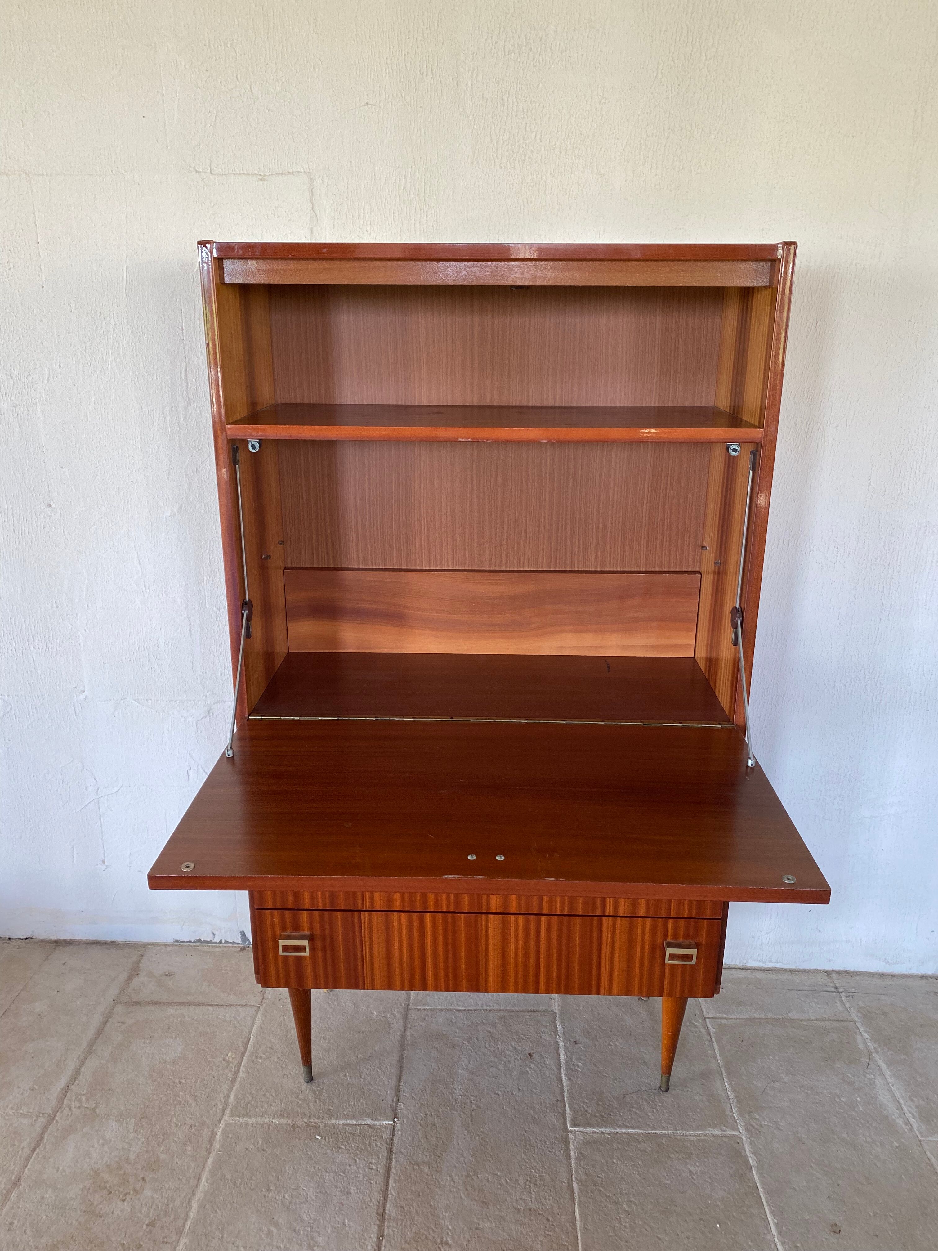 Vintage secretary with light