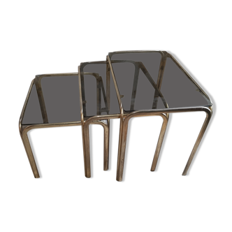Brass side tables