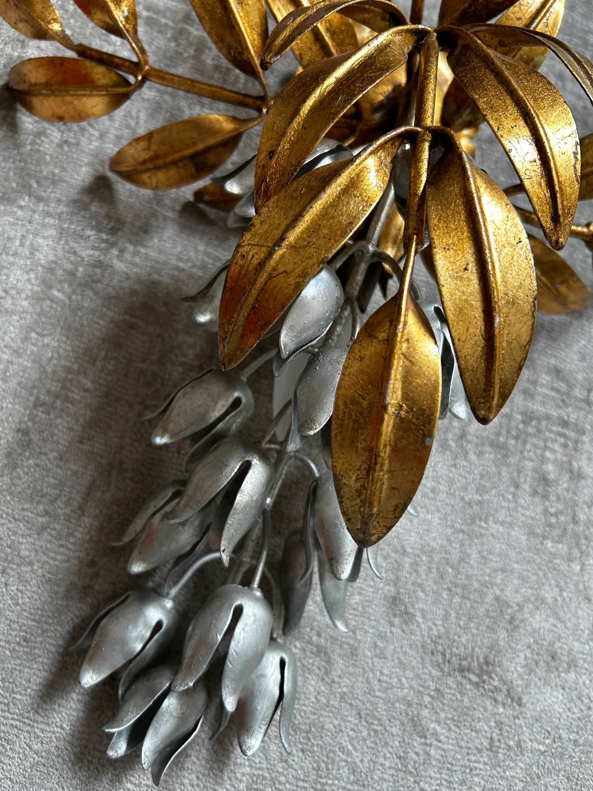Hans Kogl Wisteria Pioggia D’oro wall sconce (small) Hollywood Regency 70s sconce gilt