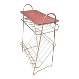 Vintage brass wire side table-magazine rack