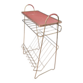 Vintage brass wire side table-magazine rack