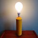 Vintage table lamp in yellow lacquered metal, 1980s