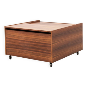 Coffee table on casters. 1970s