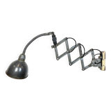 Grey Industrial Scissor Wall Lamp from Elektroinstala, 1960s