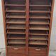 old double filing cabinet with curtains in oak professional furniture