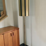 Floor lamp in brass and fabric 50s