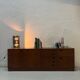 Vintage Italian Sideboard, Mid-Century Modern Wood Cabinet with Lockers 1960's