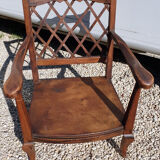 Armchair back with braces