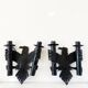 Pair of Brutalist Wrought Iron Eagle Wall Sconces