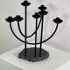 Metal candle holder and black quartz base