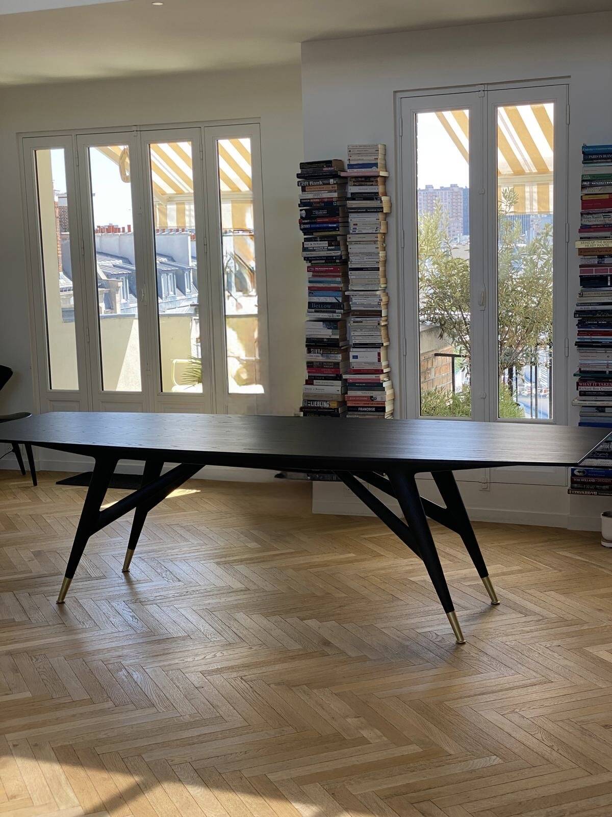 Gio Ponti Table D.859.1 Reissue 2023 Molteni in black ash wood