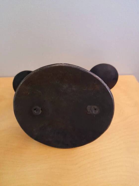Brutalist hammered candlestick 1960