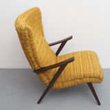 Fauteuil des années 1950 jaune ocre