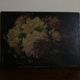 Tableau 19e roses du jardin fleurs huile sur bois