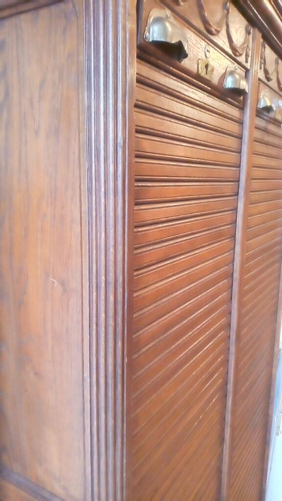 Double curtain binder of solid oak notary 1930