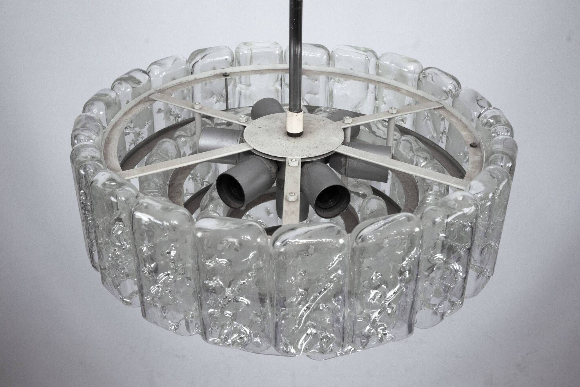 Vintage Italian chandelier attributed to Vistosi, Italy 1960s.