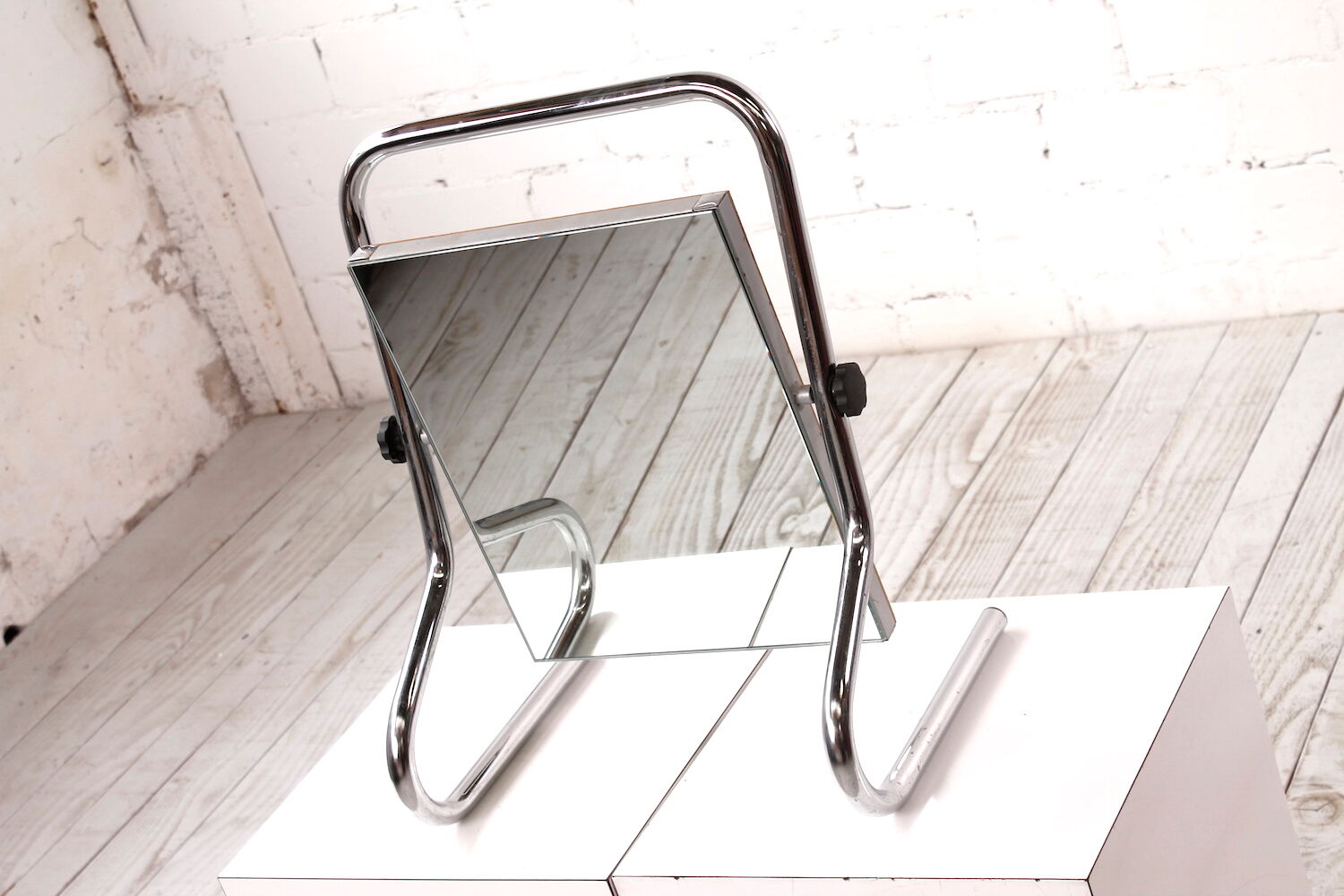 Tubular Steel Mirror, 1960s 40x64cm