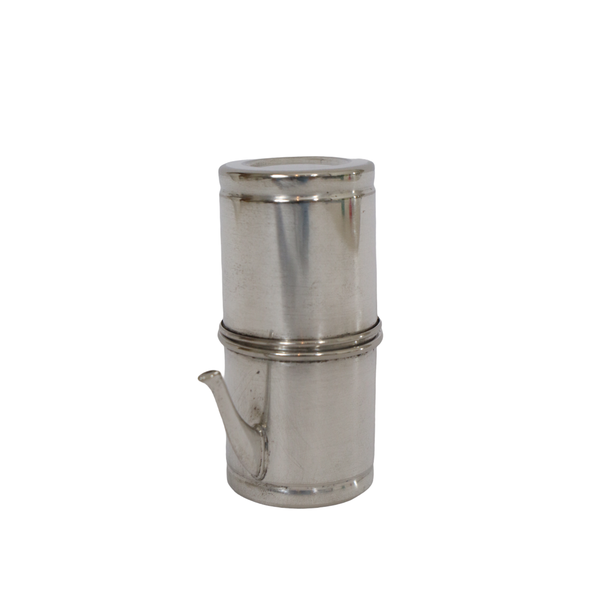 Théière argenté vintage forme miniature de moka napolitain