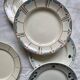 Set of 6 mismatched old earthenware dessert plates Badonviller Longwy
