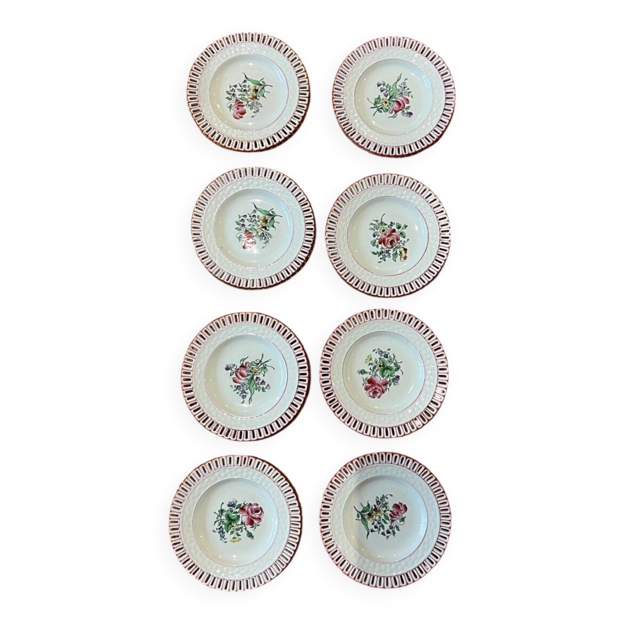 Small dessert plates Luneville Réverbère