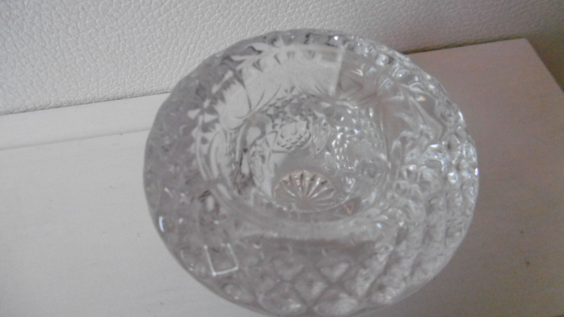 Vintage cut crystal candlesticks