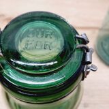 Duo old glass jars