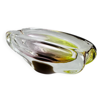 Vintage Art Glass Ashtray by designer Josef Hospodka, Czechoslovakia