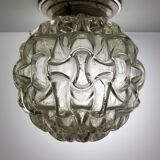 Bubble ceiling lamp in molded glass