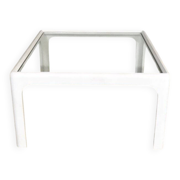 Table basse avec plateau en verre par Peter Ghyczy pour la collection Horn, années 1960.