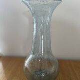 BIOT blue glass vase