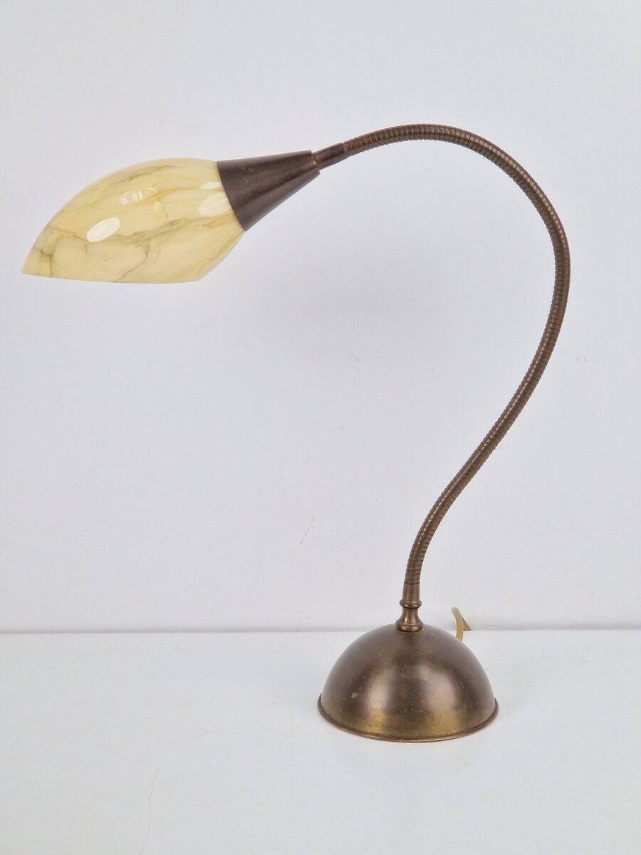 Vintage Art Deco Flex Neck Desk Lamp, 1950s