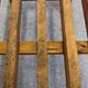 Wooden slatted display bench or support, France circa 1960.