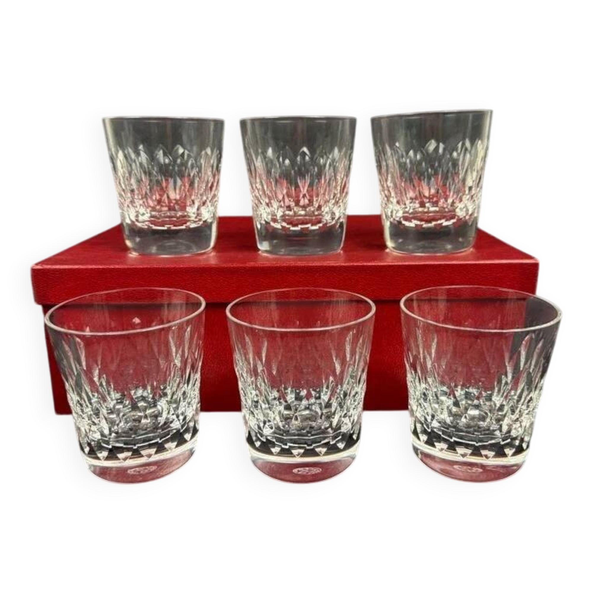Baccarat, set of 6 Armagnac model whisky glasses