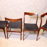 Set of 4 AWA rosewood dining chairs