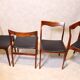 Lot de 4 chaises en bois de rose AWA