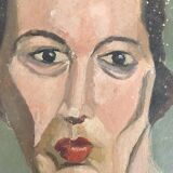 Old oil portrait