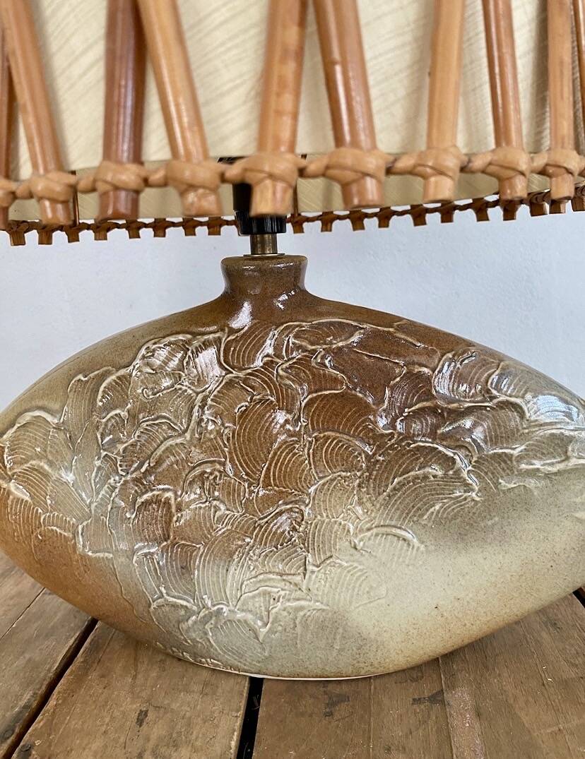 Ceramic lamp base, Vallauris 1970s