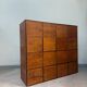 Large vintage wooden locker cabinet