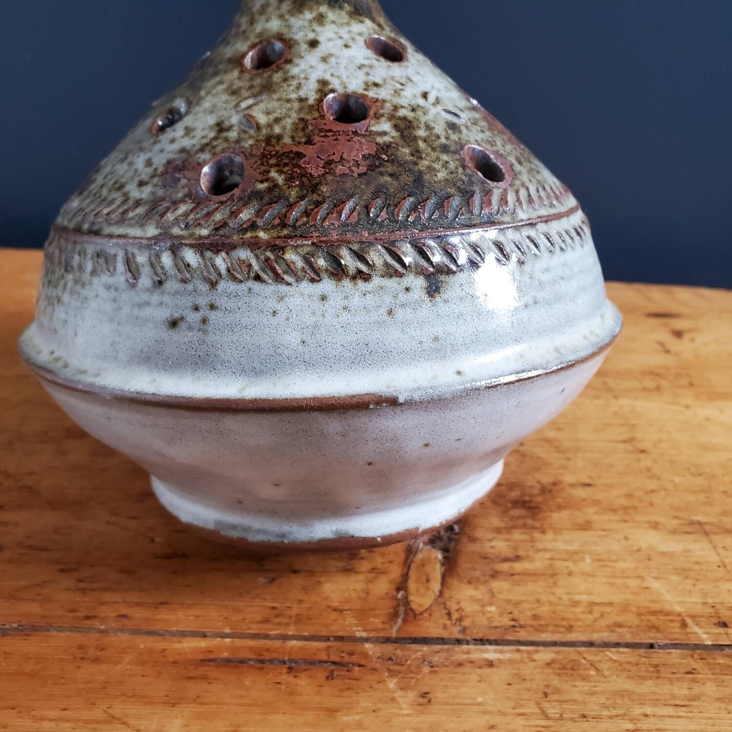 Poncé sandstone flower vase signed