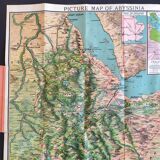 Beautiful bird's-eye view map of the Abyssinia region